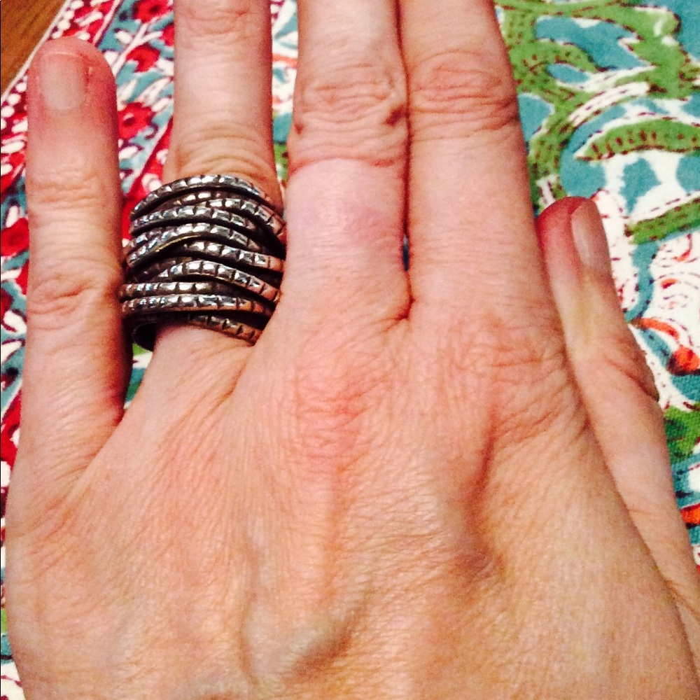 Heavy Artisan Crafted Silver Ring - image 2